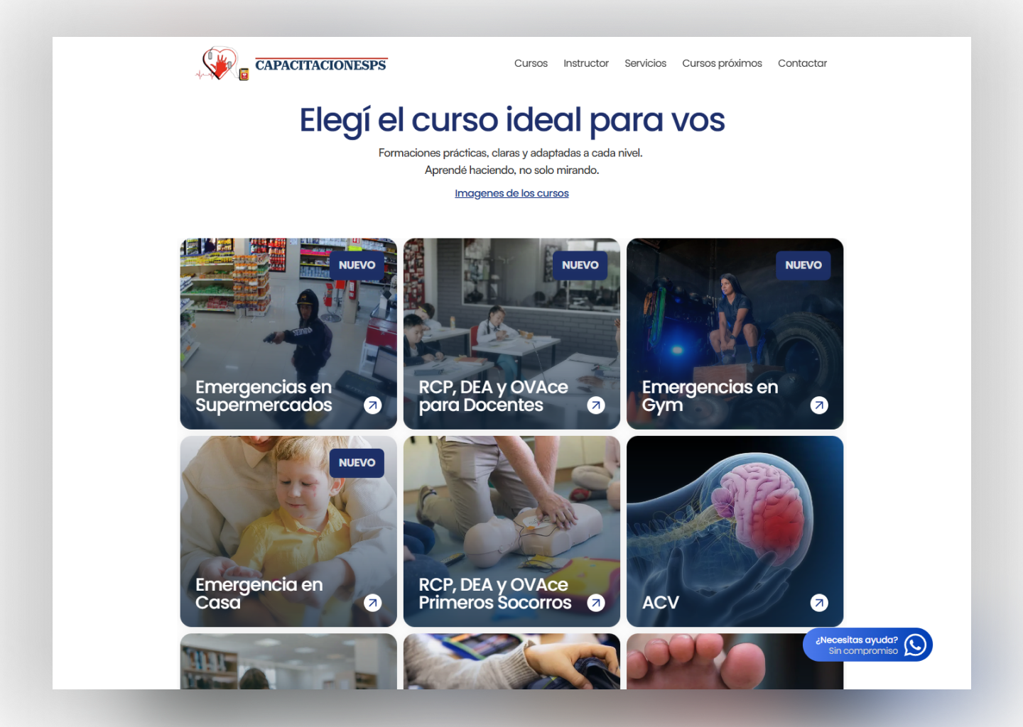 CapacitacionesPS — sitio diseñado por Birik Studio