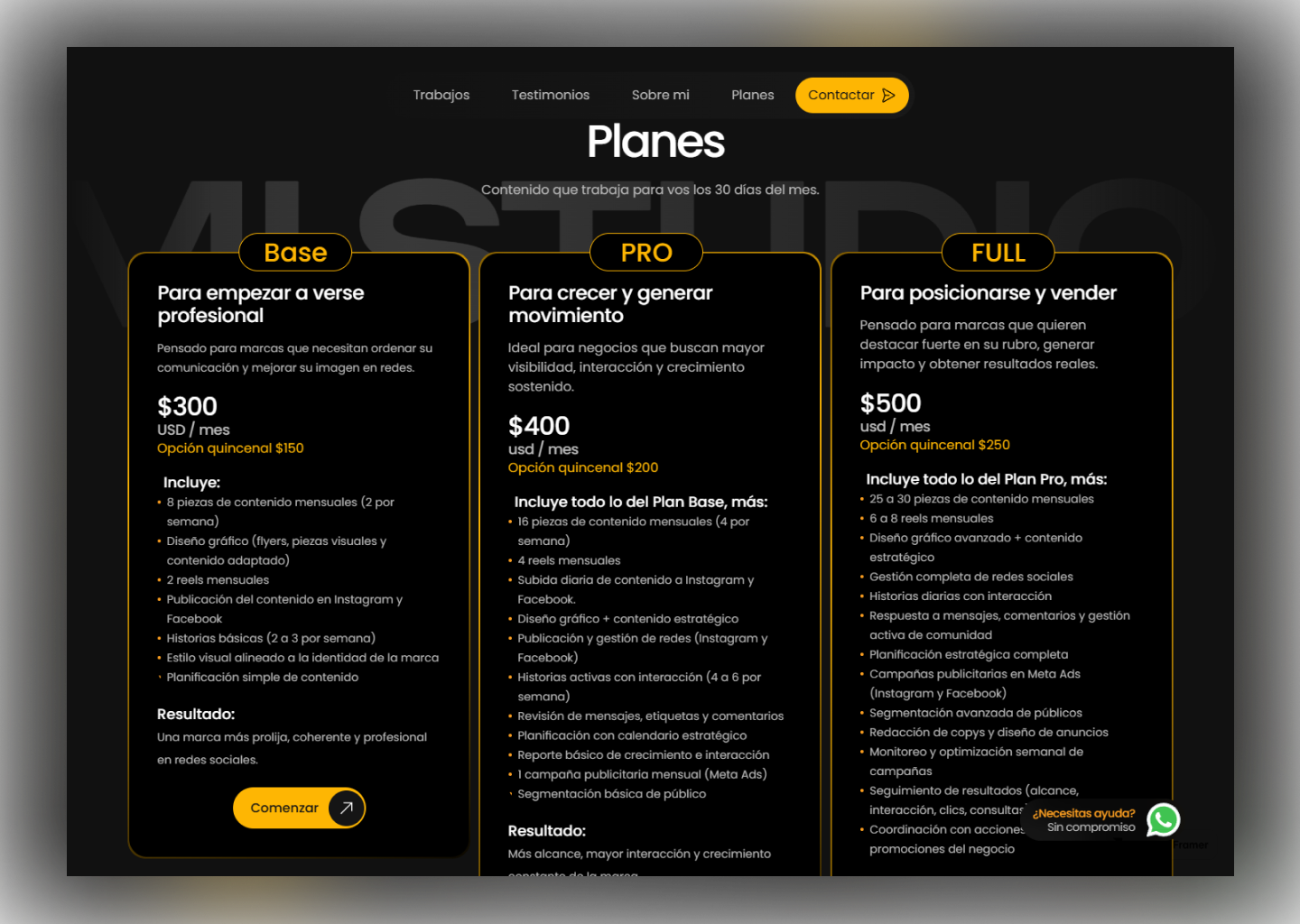 Hemidg Portfolio — sitio diseñado por Birik Studio